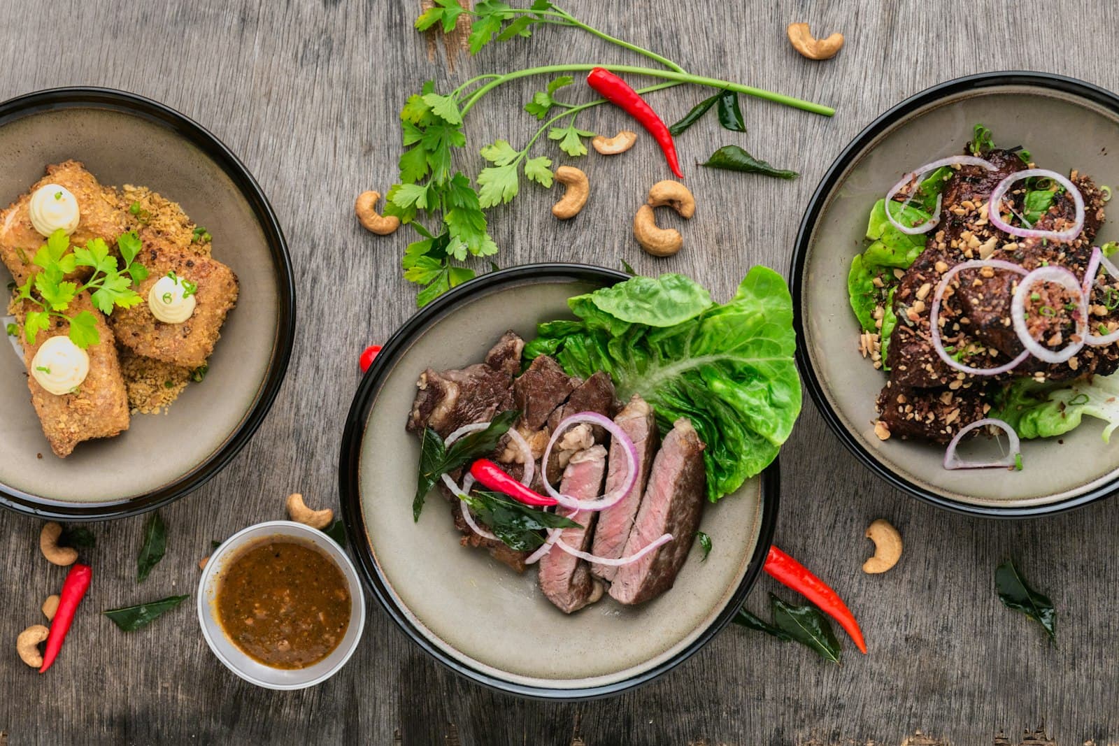 A table spread with brunch dishes